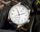 Copy IWC Schaffhausen Portuguese White Dial Black Leather Watch 40MM (9)_th.jpg